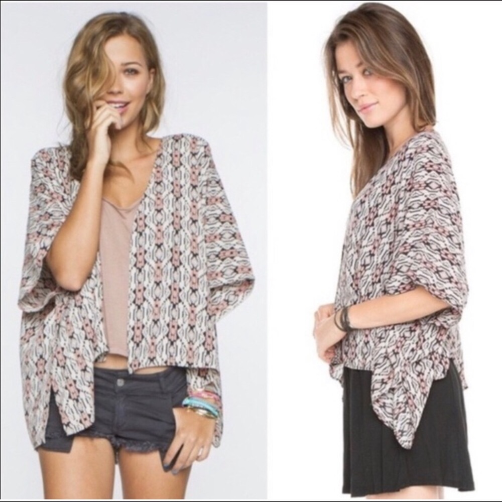 Printed Kimono Top